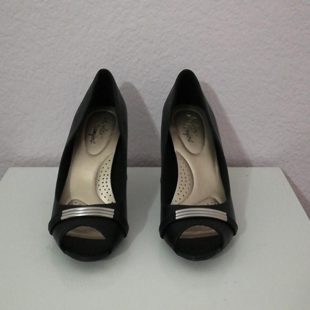Black Peep Toe Pumps